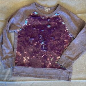 Crewcuts Purple Sequin Sweater Top